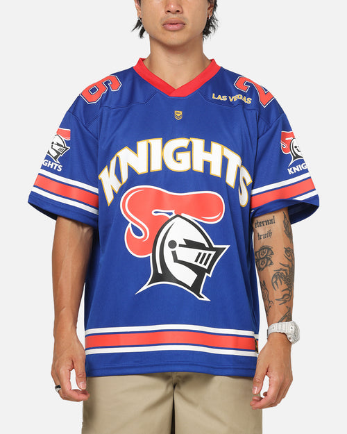 Bleacher Athletic Newcastle Knights NRL Vegas Round 2026 Jersey Blue