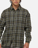 Saint Morta Credo Plaid Long Sleeve Button Up Shirt Green-plaid