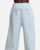 Ed Hardy Cyber Rhinestone Track Pants Light Blue