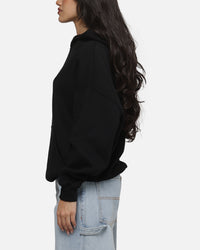 Carre Box Check Hoodie Solid Black