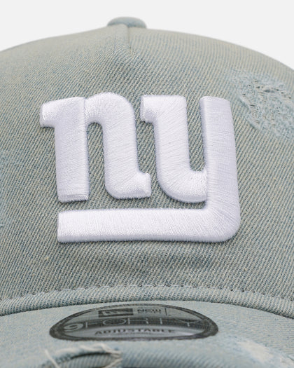 New Era New York Giants 'Distressed Denim' 9FORTY A-Frame Snapback Light Wash Denim