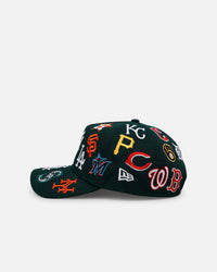 New Era MLB 'All Over Leagues' 9FORTY A-Frame Snapback Dark Green