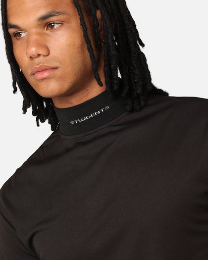 Students Golf Signature Mock Neck T-Shirt Black