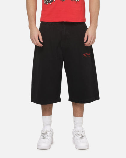Ed Hardy Dragon Dagger Jorts Washed Black