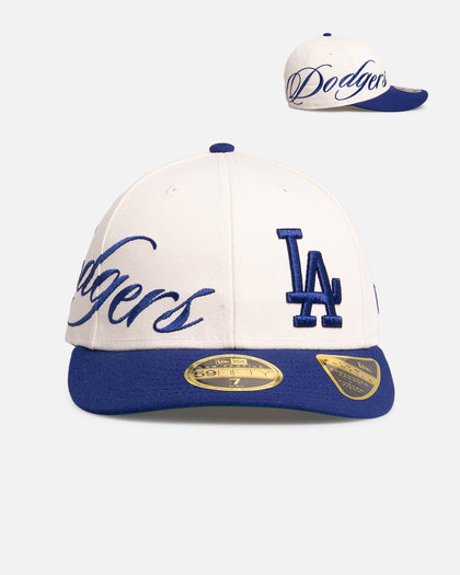 New Era Los Angeles Dodgers 'MLB Side Script 59FIFTY Fitted Light Beige