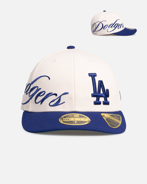 New Era Los Angeles Dodgers 'MLB Side Script 59FIFTY Fitted Light Beige