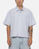 Carre District Woven Button Up Shirt Dusty Blue
