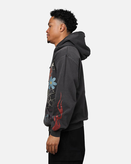 X-Large Pigment Dyed Peace Hoodie Black