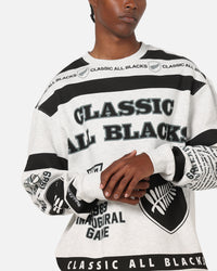 Mitchell & Ness All Blacks Rugby Union Classic Crewneck Silver Marle
