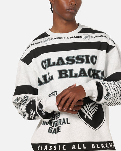 Mitchell & Ness All Blacks Rugby Union Classic Crewneck Silver Marle