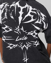 Loiter Metal Stacked Vintage T-Shirt Vintage Black