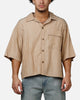 MNML Strip One Pocket Pajama Shirt Brown/Cream