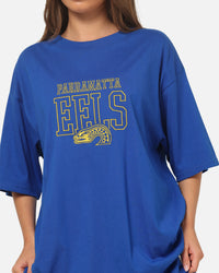 Bleacher Athletic Parramatta Eels NRL Embroidered Logo T-Shirt Blue