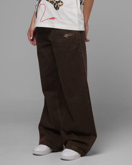Loiter Star Born Selvedge Denim Jeans Brown