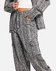 XXIII Snake Skin Cargo Pants Black Snake Print
