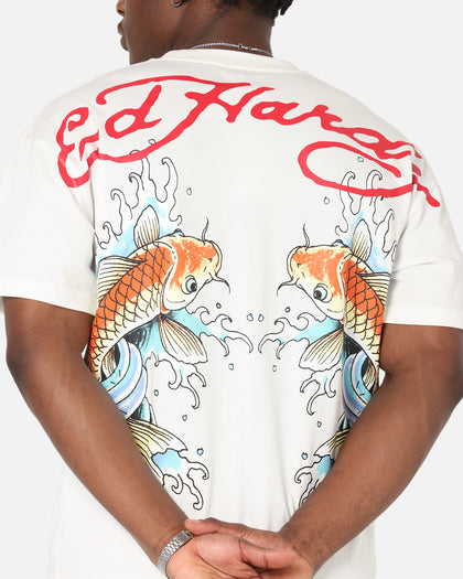 Ed Hardy Flash Koi T-Shirt Off White