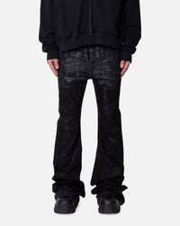 MNML Super Stacked Denim Jeans Washed Black