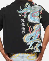 Ed Hardy Dragon Button Up Shirt Charcoal