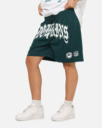 Mitchell & Ness Miami Dolphins Stars & Text Mesh Shorts Deep Sea Teal