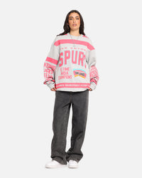 Mitchell & Ness San Antonio Spurs Letterform Crewneck Grey Marle