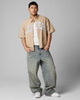Loiter Studio Zip Shirt Oxford Tan