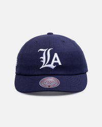 Mitchell & Ness Los Angeles Lakers 'Black Letter' Legacy Low Profile Snapback Indigo