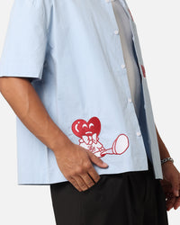 Carre Rose Experience Button Up Shirt Blue