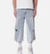 MNML Panelled Denim Shorts Light Blue Wash