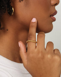 Raising Hell Women's Braided Ring Gold