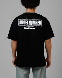 Loiter Angel Number Vintage T-Shirt Black