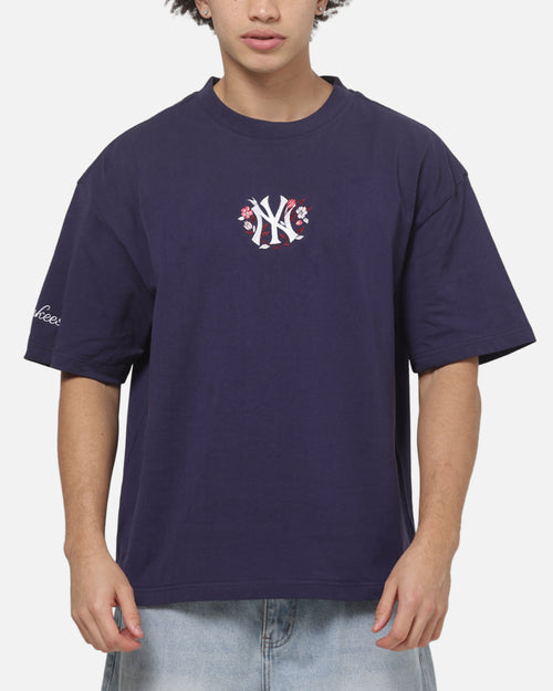 Mitchell & Ness New York Yankees Floral Box T-Shirt Navy