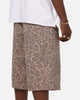 Playboy All Over Print Shorts Leopard Beige