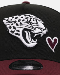 New Era Jacksonville Jaguars 'Burgundy Hearts' 9FORTY A-Frame Snapback Black/Maroon