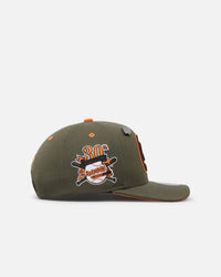 Mitchell & Ness Atlanta Braves 'Harmony Of Hues' Pro Crown Snapback Olive/Orange