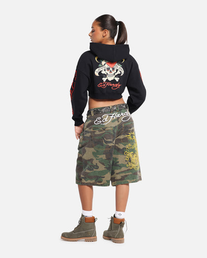 Ed Hardy Women's Love Kills Slowly Hoodie Black