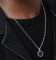 Saint Morta Onyx Round Pendant Chain White Gold