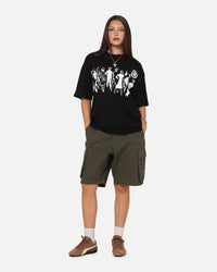 S Double People Stripe T-Shirt Black