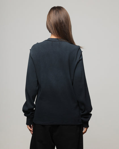 American Thrift Long Sleeve Thermal T-Shirt Washed Black
