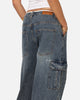 Saint Morta Gothic Denim Cargo Pants Dirty Denim