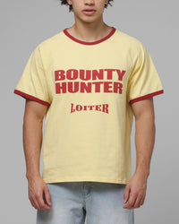 Loiter Bounty Hunter Ringer T-Shirt Yellow