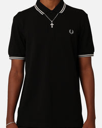 Fred Perry Twin Tipped Polo Shirt Black/Ecru