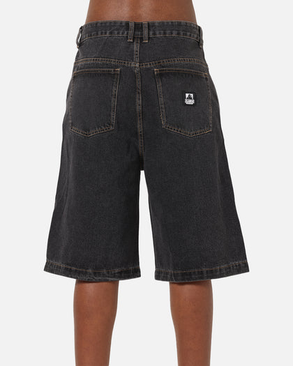 X-Large Baggy Bull Denim 91 Shorts Washed Black