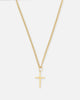 Saint Morta Crucifix Cuban Necklace Gold