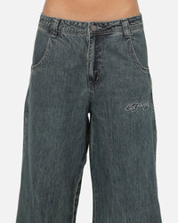 Ed Hardy Dragon Ultra Wide Jeans Mid Blue