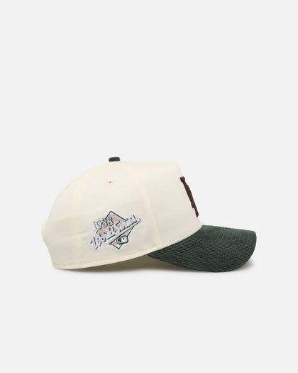 New Era Los Angeles Dodgers 'Chrome White Green' Corduroy Visor 9FORTY A-Frame Snapback Chrome