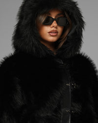 Loiter Eastern Bloc Fur Jacket Black