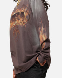 Pantera Pantera Vintage Long Sleeve T-Shirt Dark Brown