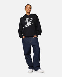 Nike Club French Terry Pullover Hoodie Black/Black/White