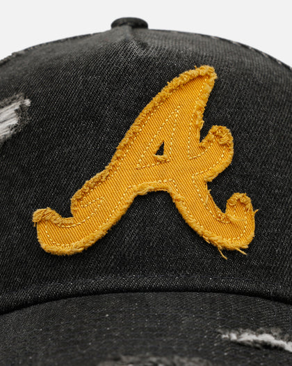 New Era Atlanta Braves 'Distressed Denim 2.0' 9FORTY A-Frame Strapback Black