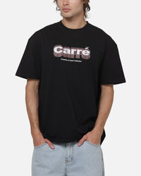 Carre Illusion T-Shirt Solid Black